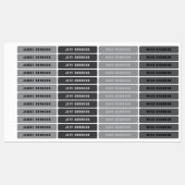 名モダン前 | グレーズブラック&ホワイトアイアンオンウェア ラベル (シート)