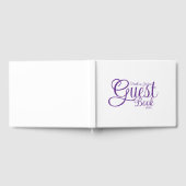 名モダン白エレガント紫 ゲストブック (全面)