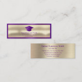 名モダン称研究科紫金ゴールド  スキニー名刺 (正面/裏面)