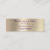 名モダン称研究科紫金ゴールド  スキニー名刺 (裏面)