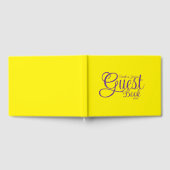 名モダン紫エレガント書道文字 ゲストブック (全面)