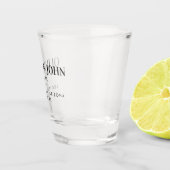 名モダン結婚前リハーサルのディナー付きのモノグラム ショットグラス (右)