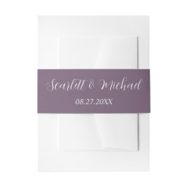 名モダン自然エレガント前と日付 招待状ベリーバンド