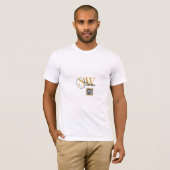 名モノグラムの前と署モダン名/ファッション Tシャツ (正面フル)