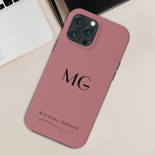 名モノグラムの前のミニマル主義者 iPhone 13 PRO MAXケース