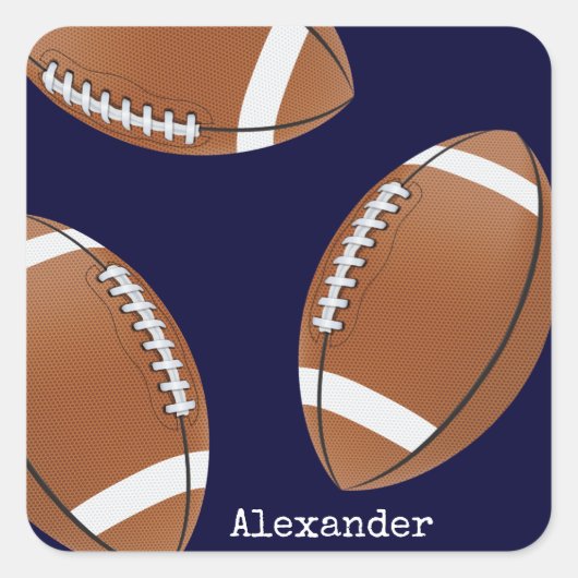 名モノグラムの前サッカー海軍ブルー スクエアシール (正面)