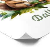 名モノグラムの前子供部屋ポスターWoodland Letter D ポスター (角)