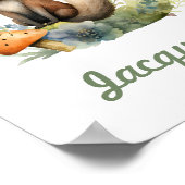 名モノグラムの前子供部屋ポスターWoodland Letter J ポスター (角)