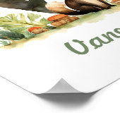 名モノグラムの前子供部屋ポスターWoodland Letter V ポスター (角)