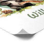 名モノグラムの前子供部屋ポスターWoodland Letter W ポスター (角)