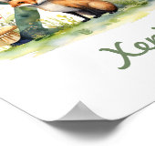 名モノグラムの前子供部屋ポスターWoodland Letter X ポスター (角)