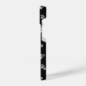 名モノグラムの前&イニシャルブルーパープルかわいらし iPhoneケース (左側面)