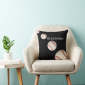 名モノグラムの球野球ブラックスポーツ装飾用クッション クッション (椅子)