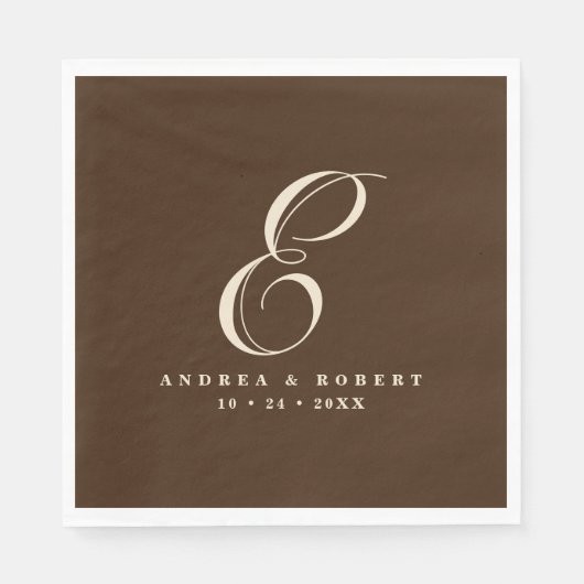 名モノグラムの結婚前のナプキン スタンダードランチョンナプキン (正面)