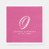 名モノグラムの結婚前のナプキン スタンダードランチョンナプキン (正面)