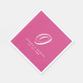 名モノグラムの結婚前のナプキン スタンダードランチョンナプキン (角)