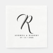 名モノグラムの結婚前のナプキン スタンダードランチョンナプキン (正面)