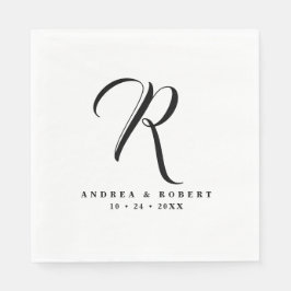 名モノグラムの結婚前のナプキン スタンダードランチョンナプキン
