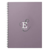 名ユニークスタイリッシュ前とモノグラムタイポグラフィ紫 ノートブック (正面)