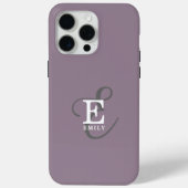 名ユニークスタイリッシュ前とモノグラムタイポグラフィ紫 Case-Mate iPhoneケース (裏面)