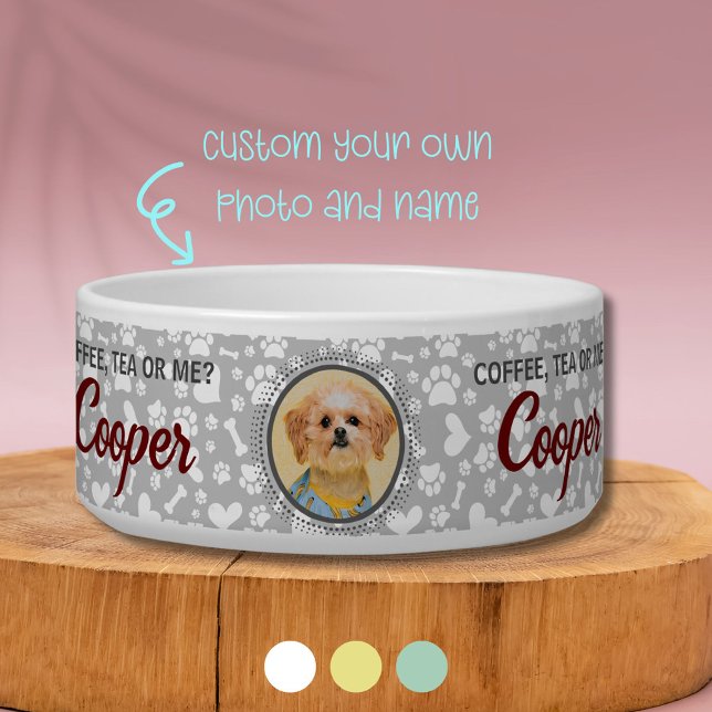名ユニーク前と写真食べ物を与え付きセラミックペットのボウル ボウル (Now Your Dog May have Their Unique Bowl With Custom Photo and Name)