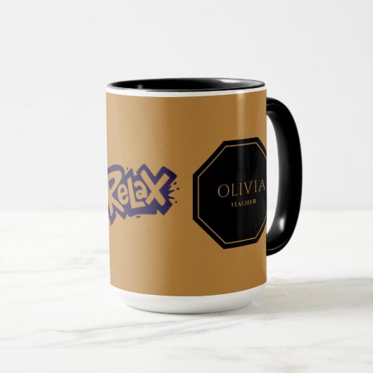 名リラックス前と役職を含むCombo Mag マグカップ (正面右)