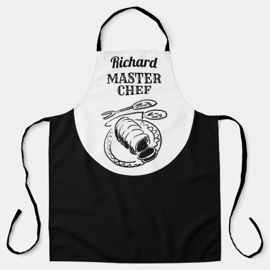 名付きシェフのマスターシェフ – ギフトエプロン エプロン (正面)