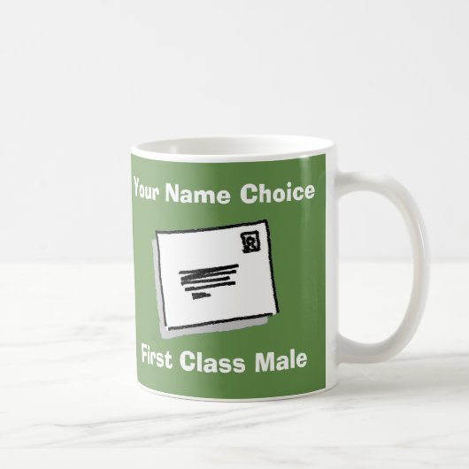 名付き一等男パーソナライズされた性 コーヒーマグカップ (右)