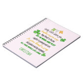 名付けられた孫娘のためのアイルランドの祝福 ノートブック (左側)