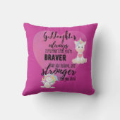 名付けられたGODDDUTERやる気を起こさせる引用文ユニコーンピンク クッション (裏面)