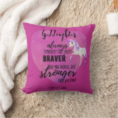 名付けられたGODDDUTERやる気を起こさせる引用文ユニコーンピンク クッション (ブランケット)