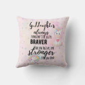 名付けられたGODDDUTERやる気を起こさせる引用文ユニコーンピンク クッション (裏面)