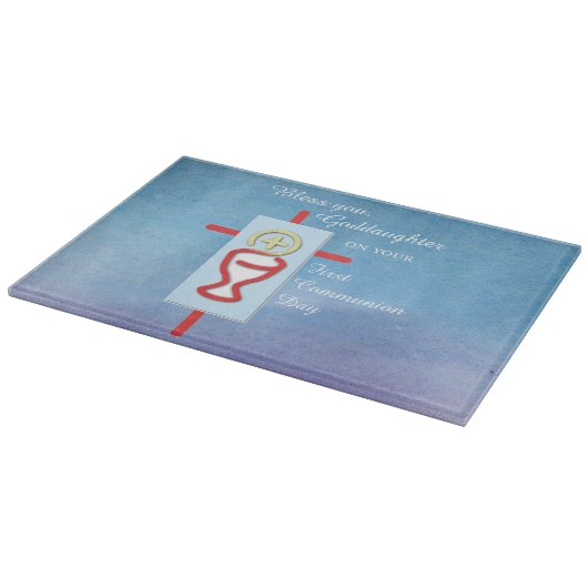 名付け子さん 初聖体拝領 ターコイズブルー カッティングボード (角)
