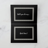 名付け親にお願い - ベストマンになって - チェック柄 招待状 (内部)