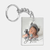 名付け親の年が立ち上がる写真 キーホルダー (正面左)