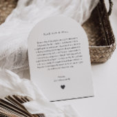 名付け親の手書き申し込み フォト アーチ ボーイ 招待状