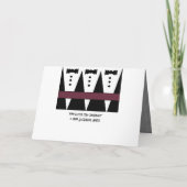 名付け親の結婚式招待状 - シルバー＆ブラック 招待状 (裏面)