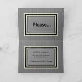 名付け親の結婚式招待状 - シルバー＆ブラック 招待状 (内部)