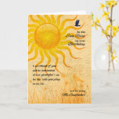 名付け親の誕生日センチメンタルサンライズ カード (黄色い花)