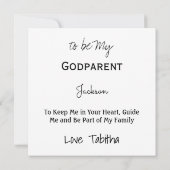 名付け親提案選択ベビー挿入 カード (裏面)