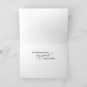 名付け親、結婚式の列を一緒に歩いてくれてありがとう サンキューカード (内部)