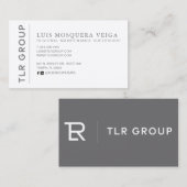 名企業の刺グレー 名刺 (正面/裏面)