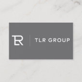 名企業の刺グレー 名刺 (裏面)