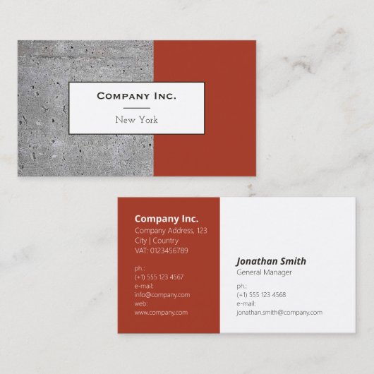 名企業の刺|コンクリート 名刺 (正面/裏面)