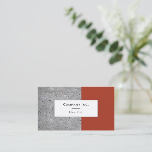 名企業の刺|コンクリート 名刺 (スタンド正面)