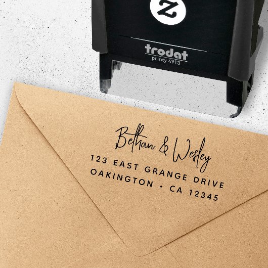 名住所氏の結婚差出人住所 セルフインキングスタンプ