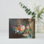 名作スチルライフ：花と果実はがき ポストカード (スタンド正面)