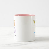 名入りピンクインナーマグカップ 11オンス ツートーンマグカップ (中央)