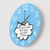 名入り雲のモビール ラージ壁時計 (傾斜)