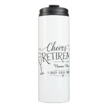 名入れの「Cheers to Retirement」魔法瓶タンブラー